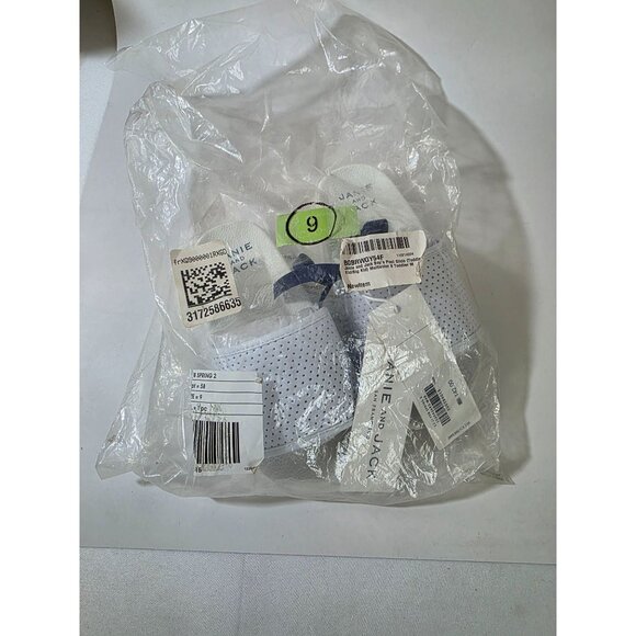 Janie & Jack White Perforated Slide Kids Sandals Size 9 - Picture 8 of 8